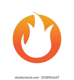 Fire logo design illustration and fire symbol