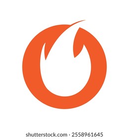 Fire logo design illustration and fire symbol