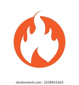 Fire logo design illustration and fire symbol