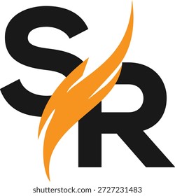 Design des Brandlogos. Power Logo Design. SR-Logo-Design. RS-Logo-Design