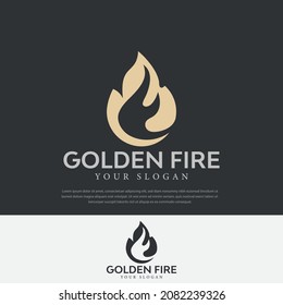 Diseño de logotipo de incendio Plantilla de caída de silueta abstracta premium. Gotas creativas quemando el logo, icono, símbolo de fuego