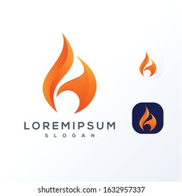 Fire logo design ready to use