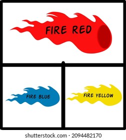 diseño de logotipo de incendios con colores rojo azul y amarillo
