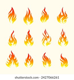 fire logo, design of fire as a symbol