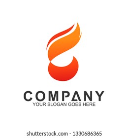 fire logo design template, abstract fire vector