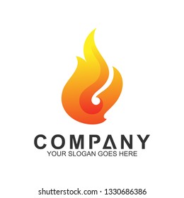fire logo design template, abstract fire vector