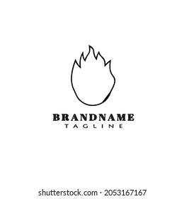 icono de diseño de logotipo de incendio ilustración vectorial moderna