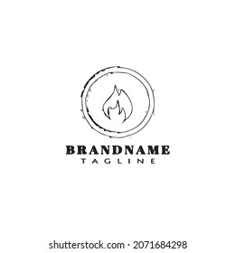 icono de diseño de logotipo de incendio ilustración vectorial moderna