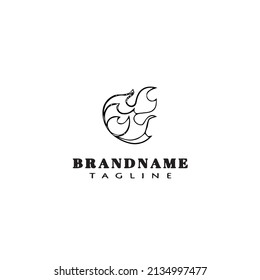 icono de diseño de logotipo de incendio ilustración vectorial moderna