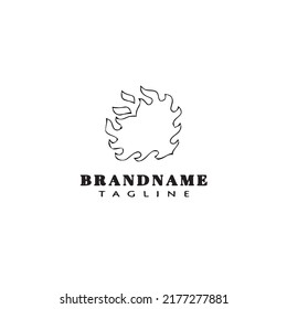 icono de diseño de logotipo de incendio ilustración vectorial moderna
