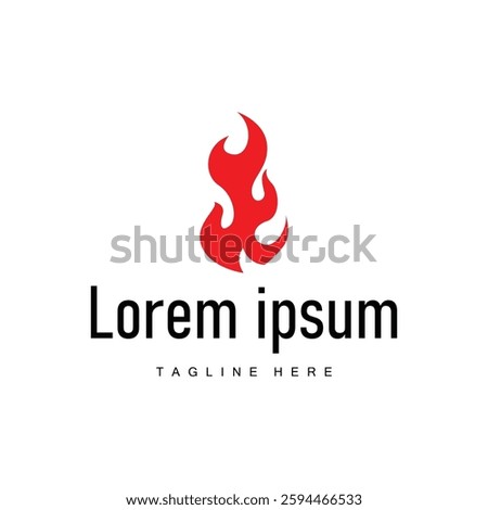 fire logo design template silhouette of fire burning illustration symbol simple flame