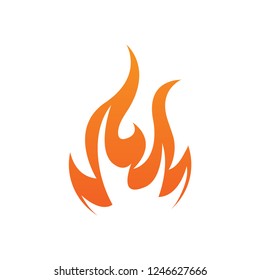 fire logo design template vector