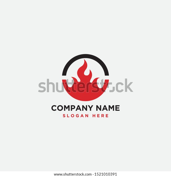fire logo design template -\
vector