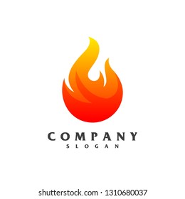 fire logo design vector