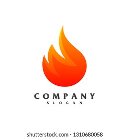 fire logo design vector