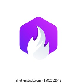 fire logo design vector illustration