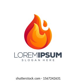 fire logo design vector illustration