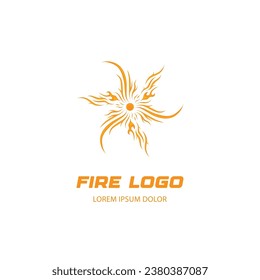 fire logo design vector illustration