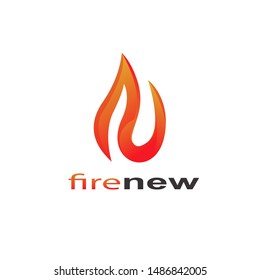 fire logo design vector image