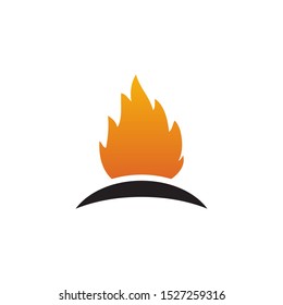 Fire logo design vector template