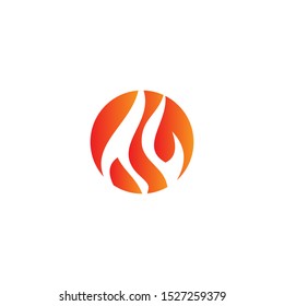 Fire logo design vector template