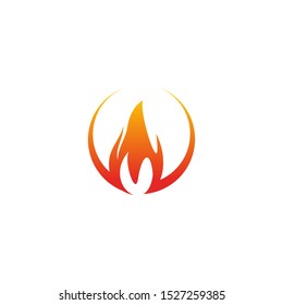 Fire logo design vector template