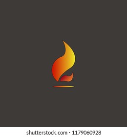 fire logo with elegant orange red gradation