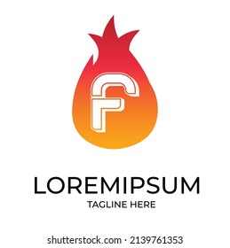 Fire Logo F Letter Flame Logo Design Concept Vector