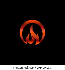 logotipo de incendio para bomberos e icono de tecnología