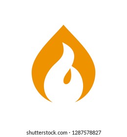 Fire Logo. Flame Icon. Burning Symbol. Vector Eps 10.
