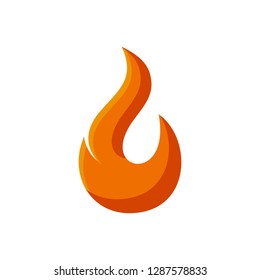 Fire Logo. Flame Icon. Burning Symbol. Vector Eps 10.