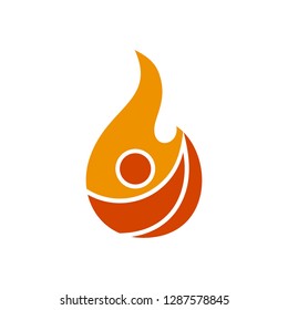 Fire Logo. Flame Icon. Burning Symbol. Vector Eps 10.