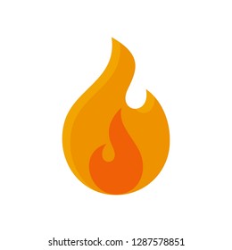 Fire Logo. Flame Icon. Burning Symbol. Vector Eps 10.