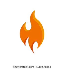 Fire Logo. Flame Icon. Burning Symbol. Vector Eps 10.