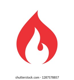 Fire Logo. Flame Icon. Burning Symbol. Vector Eps 10.