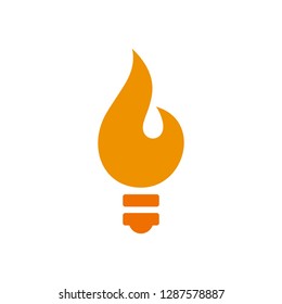 Fire Logo. Flame Icon. Burning Symbol. Vector Eps 10.