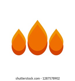 Fire Logo. Flame Icon. Burning Symbol. Vector Eps 10.