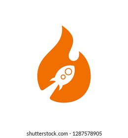 Fire Logo. Flame Icon. Burning Symbol. Vector Eps 10.