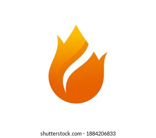 Fire logo flame vector icon 