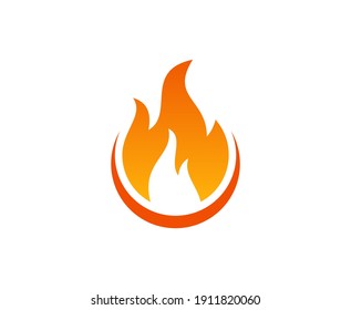 Fire Logo Flame Vector Icon 