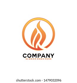 Fire logo. Flame vector illustration