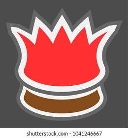 fire logo flat icon illustration