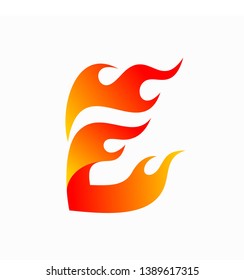 The Fire logo forms the letter E
