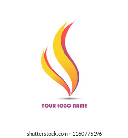 Fire logo gradient