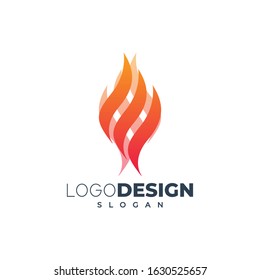 fire logo icon design element