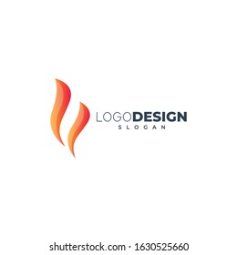 fire logo icon design element