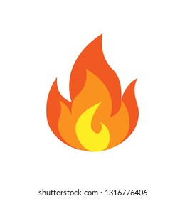 fire logo icon design template vector