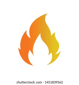 fire logo icon design template vector