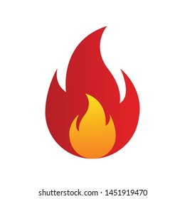 fire logo icon design template vector