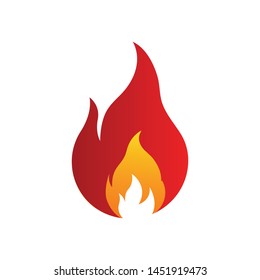 fire logo icon design template vector